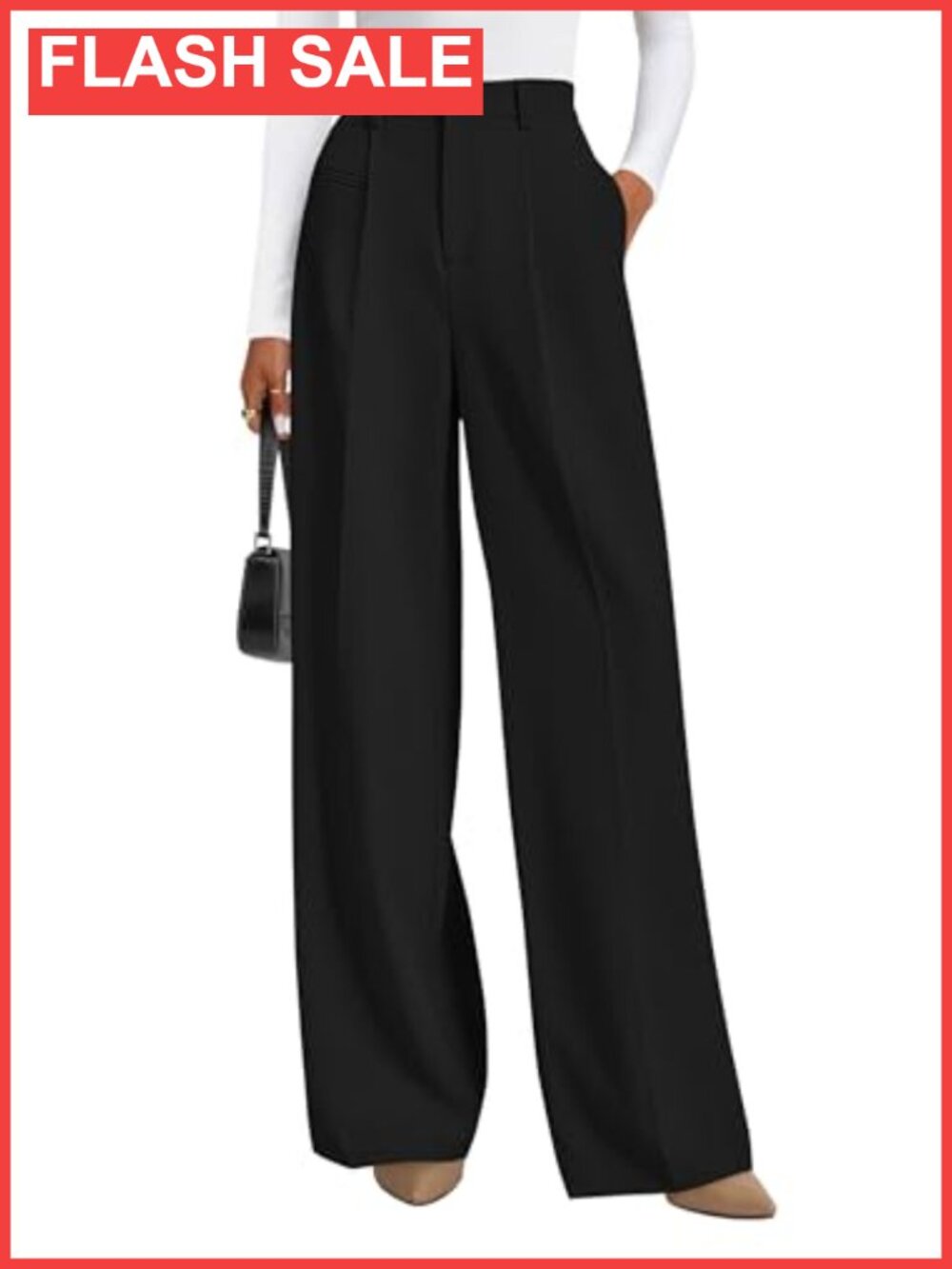 Women's Tailored Wide Leg Work Dress Pants